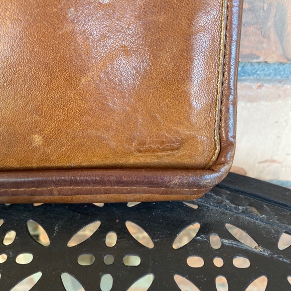 Coach Brown Leather Vintage Cosmetics Bag - Picture 3 of 6